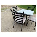Patio Table and 4 Metal Chairs