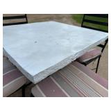 Patio Table and 4 Metal Chairs