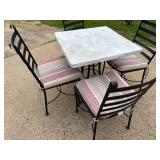 Patio Table and 4 Metal Chairs