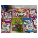 Assorted Candy, Fruit Snacks, Blow Pops, Haribo, Sour Jacks, and More