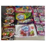 Assorted Candy, Fruit Snacks, Blow Pops, Haribo, Sour Jacks, and More