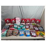 Assorted Candy, Ritter Chocolates, Fruit Snacks, Charms Suckers, Cotton Candy, and More