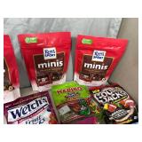 Assorted Candy, Ritter Chocolates, Fruit Snacks, Charms Suckers, Cotton Candy, and More