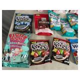 Assorted Candy, Ritter Chocolates, Fruit Snacks, Charms Suckers, Cotton Candy, and More