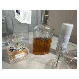 Assorted Perfume, Cologne, Makeup, Bathroom Accessories, Trinket Boxes, and more.