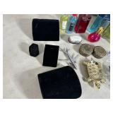 Assorted Perfume, Cologne, Makeup, Bathroom Accessories, Trinket Boxes, and more.