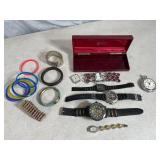 Assorted Watches, Bracelets, and More