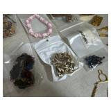 Assorted Jewelry, Anklets, Clips, Necklaces, and More