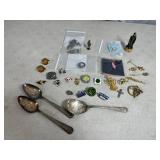 Assorted Jewelry, Collectible Pins, Figurines, and More