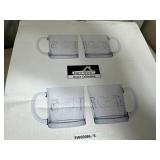 New 4 pc Glass Coffee Mug Set