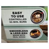 New Box of Smokeless Firepit Wood Packs