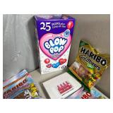 Assorted Candy, Haribo Gummy, Ritter Chocolate, Charms Suckers, Blow Pops, Andes Mints, and MOre