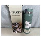 New Serengeti Vacuum Insulated Stainless Steel Water Bottle - Westie Dog