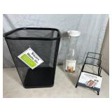 New Waste Basket, Beverage Carafe, Lid/Pan Organizer