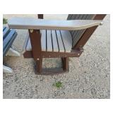 Amish Made Recycled Material Patio Chair and Ottonman