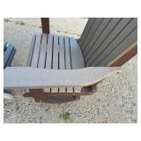 Amish Made Recycled Material Patio Chair and Ottonman