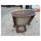 Amish Made Recycled Material Patio Chair and Ottonman