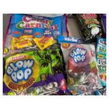 Assorted Candy, Blow Pops, Cotton Candy, Sugar Babies, Tear Jerkers, Fruit Snacks, and More