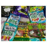 Assorted Candy, Blow Pops, Cotton Candy, Sugar Babies, Tear Jerkers, Fruit Snacks, and More