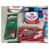 Assorted Candy, Andes Mints, Dubble Bubble, Cotton Candy, Candy Blox, and More.