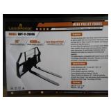 LandHonor 36" Mini Skid Steer Pallet Forks w/Bale Spear Mounts