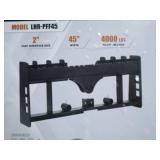 LandHonor Skid Steer Pallet Fork Bracket w/Receiver Hitch & Bale Spear Mounts