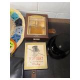Vintage Accessories Lot with Hats, Leather Purse, Belt, Perfume, and 1980
