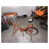 Vitamaster Rotocycle Vintage Stationary Exercise Bike Orange