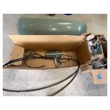 Lot Including 1955 Aristocraft Boat Parts Windshield Quicksilver