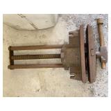 Columbian Cast Iron Woodworking Bench Vise w/ Wooden Handle USA