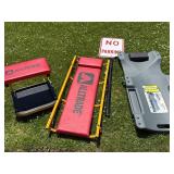Lot Including 3 Mechanic Creepers Alltrade Seat & Performax Board