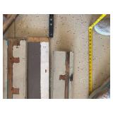 Lot Including Painted Wood Architectural Redwood Salvage Trim Boards