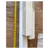 Lot Including 3 White Plastic Downspouts 2 Approx 7ft 1 Approx 10ft