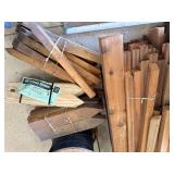 Lot Including Approximate Cedar Lumber Stakes Rails Trim & Posts