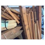 Lot Including Approximate Cedar Lumber Stakes Rails Trim & Posts