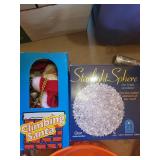 Christmas Decor Mixed Lot With Climbing Santa & Starlight Sphere