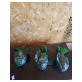 Handmade Hanging Fish Ornaments (Lot of 3)
