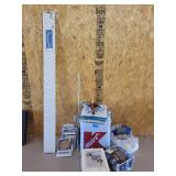 Mixed Lot of Kirsch Drapery Hardware, Curtains, Slipcover & Rug Cushion