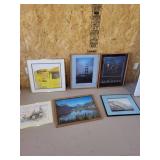 Framed Wall Art Mixed Lot of 6