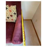 La-Z-Boy Signature II Sofa Burgundy Herringbone 3 Cushion 83in