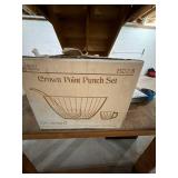 Anchor Hocking Crown Point Punch Set 1500/8 Service for 12 Boxed