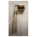 2 Christian Hockey Sticks & Approx. 20 Practice Pucks