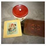 3 Vintage Tins Bread Box Advertising Tin Canister