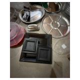 Approximately 15 Serving Trays Bowls Platters Decor