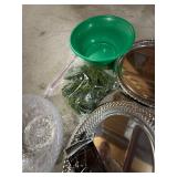 Approximately 15 Serving Trays Bowls Platters Decor