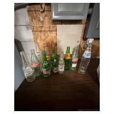 Large Box of Vintage Soda Bottles Coke 7Up Pepsi
