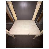 Vintage Metal Utility Stand Rolling Cart 29x20x16 Cream See Photos