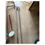 Vintage Ice Fishing Tools - Auger, Dipper, and Chipper