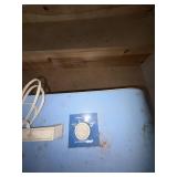 Kmart Vintage Box Fan Blue Metal 3-Speed 20in Portable Fan