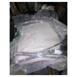 Chrome Rolling Commercial Laundry Sorting Cart White Fabric Sling Organizer